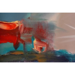 Peisaj imposibil - pictură în acrilic pe pânză, artist Emanuel Bumbu